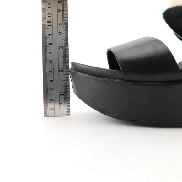 KORK EASE Black & Ivory Wedge Sling Sandals 9 - Picture 9 of 9